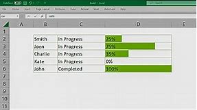 Excel : How to Create Progress Bars in 1 minutes