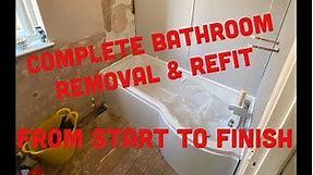 COMPLETE BATHROOM REFURB from start to finish including REMOVAL,TILING & REFIT Video