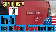 Craftsman Garage Door Opener Travel Settings | EASY How-To Video
