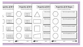 Year 2 Properties of 2D Shapes Differentiated Worksheet
