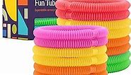 Special Supplies Fun Pull and Stretch Tubes for Kids - Pop, Bend, Build, and Connect Toy, Provide Tactile and Auditory Sensory Play, Colorful, Heavy-Duty Plastic (30)