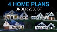 Four one-story home plans under 2000 square feet | Small house plans