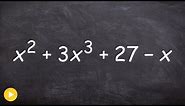 How to write a polynomial in standard form