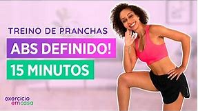 15min TREINO DE PRANCHA (Definição abdominal feminina)