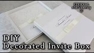 How to decorate your own invitation box with a dior bow | DIY Wedding Invitations