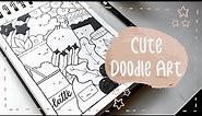 🦋Cute and Aesthetic Doodle Art 🎨| Step-by-Step Doodle for Beginners | Doodle with Me 👩🏻