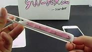 AFGA Diamond Bumper Cover Case for iPhone 4S White/Pink