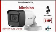 HIKVISION 5MP HD DS-2CE16H0T-ITPFS CAMERA IN MIC FULL REVIEW AND DEMO