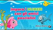 Impara i numeri con gli amici pesciolini - Canzoni @Mela_Educational