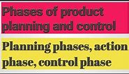 phases of production planning and control | planning phase | action phase | control phase |