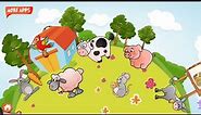 Toddler Kids puzzle - Animals ( by Abuzz ) | free educational game for preschool babies - fun play.
