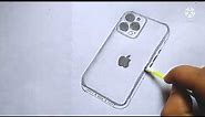 How To Draw iPhone 13 Pro Max step by step/iPhone drawing