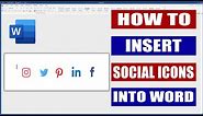 How to Insert Social Icons into Word | Microsoft Word Tutorials