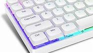 Womier Low Profile Keycaps, Shine Through Keycaps, Custom Keyboard Keycaps, Keycaps 75 Percent Full Keycaps for 60% 65% 75% 80% 100% Cherry Gateron MX Switches Mechanical Keyboard, White Backlight