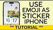 How to Use Emoji as Stickers on Messages iPhone iPad iOS 17 (2023)