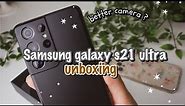 Samsung Galaxy s21 Ultra Unboxing 2021! (phantom black 512 BGS) CAMERA TEST // ASMR