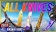 CS GO ALL Knives with Animations 2023 | Rare Knife Animations | 4K 60 FPS