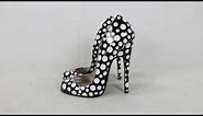 Sorbern Black And White Dot Women Pump Shoes Vintage Round Toe 16Cm High Heels