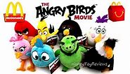 2016 THE ANGRY BIRDS MOVIE PLUSH TOYS COMPLETE SET 8 VS McDONALD'S HAPPY MEAL TOYS COLLECTION REVIEW