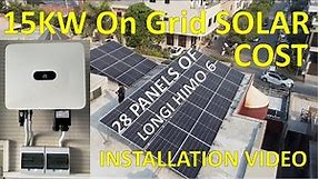 15KW ON GRID SOLAR INSTALLED AT ALPHA SOCIETY LAHORE | HUAWEI 15KW WITH LONGI 585 WATT HIMO 6 ON L4