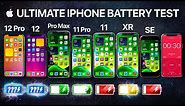 iPhone 12 vs iPhone 12 Pro / 11 Pro Max / 11 Pro / 11 / XR / SE Battery Life DRAIN Test.