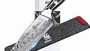KYOKU Chef Utility Knife - 6" - Shogun Series - Japanese VG10 Steel Core Forged Damascus Blade - with Sheath & Case
