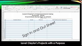 How to create a Sign In/Out Sheet in under 10 minutes using a Microsoft Excel