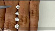 Round shape diamond size comparison on hand, MM size (0.50ct to 0.90cts)