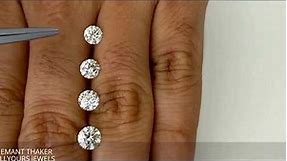 Round shape diamond size comparison on hand, MM size (0.50ct to 0.90cts)