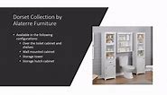 Alaterre Furniture Dorset 27 in. W Wall Mounted Bath Storage Cabinet with 2 Doors and Open Shelf in White ANVA74WH