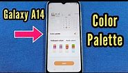 How to change color palette settings for Samsung Galaxy A14 phone