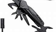 Multitool with Pliers, Fire Starter, whistle,Scissors,Screwdriver,15 in 1 EDC Multi Tool with Safety Locking,Perfect Survival Knife tool Gifts for Men Women,Outdoor,Camping,Fishing