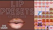 The Sims 4 Lip and Mouth Preset CC Folder | Mouth Sliders, Lip Presets , Pouty Lips and More