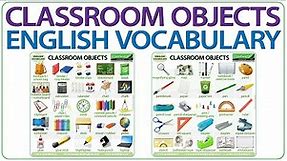 Classroom Objects - Learn Classroom Vocabulary in English - 50 Classroom items