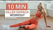 10 MIN KILLER SIXPACK - super hard ab workout / No Equipment I Pamela Reif