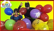 SURPRISE TOYS GIANT BALLOON POP CHALLENGE with Ryan ToysReview