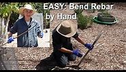 How to Easily Bend Rebar J hooks by Hand Any Length Field Bend Concrete Anchor Bolts Garden Hooks