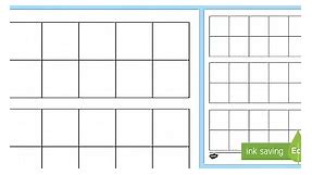 Blank Ten Frame Worksheet