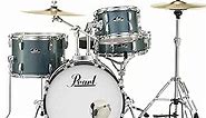 Pearl Roadshow Drum Set 4-Piece Complete Kit with Cymbals and Stands, Aqua Blue Glitter (RS584C/C703)