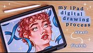 Full Digital Drawing Process & New iPad Tour!