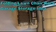 Folding/Lawn Chair Rack Garage Storage Ideas Wall Mounted/Hanging