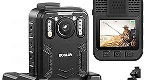 BOBLOV B4K2 128/256GB 4K Body Worn Camera with GPS, Two 3000mAh Batteries for 12hours Record Total, 4K Camcorders Video Camera with Charging Dock
