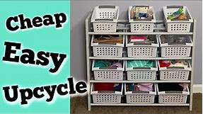 DIY Upcycled Toy Organizer | Craft Room Organization Ideas