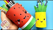 Easy Melon Pencil Holder DIY - School Supplies