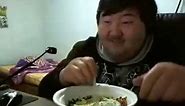 Laughing guy who loves food goes nuts!
