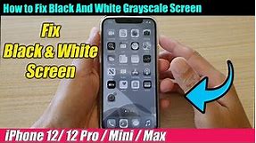 iPhone 12/12 Pro: How to Fix Black And White Grayscale Screen
