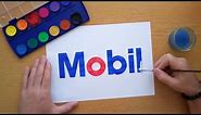 How to draw the Mobil logo