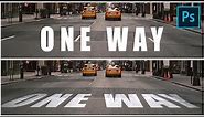 How to Place Text on a Road in Photoshop