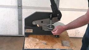 cutting sheet metal with a 8 inch hand operated shear