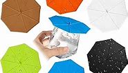6 Pieces Silicone Cup Lids Umbrella Mug Cup Lid Covers Anti-Dust Silicone Glass Cup Covers Coffee Cup Suction Seal Lid Caps to Keep Drink Warm or Cold (Multi Color)